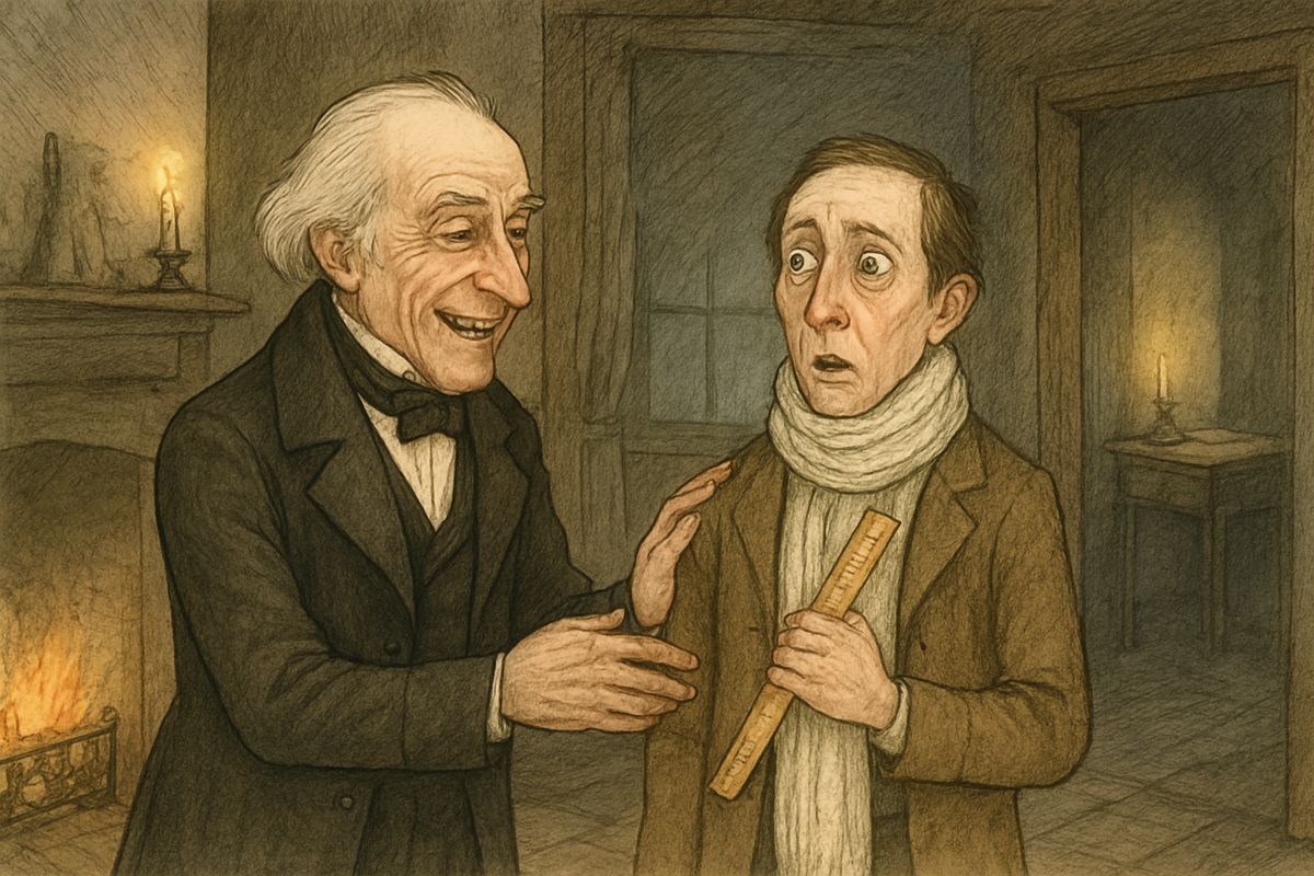 "I am not going to stand this sort of thing any longer," said Scrooge, "and therefore I am about to raise your salary!" Bob trembled, thinking his master had gone mad, but Scrooge clapped him on the back and wished him a merry Christmas.