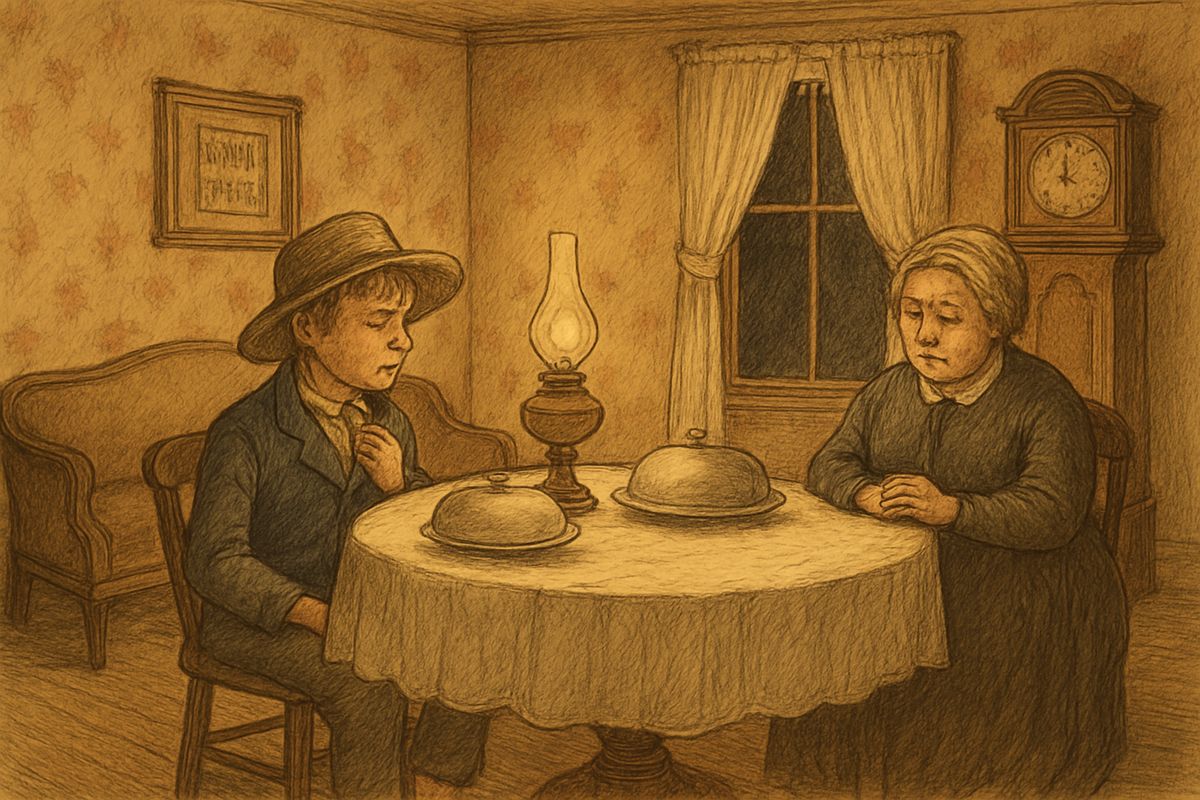 Tom Sawyer and Huck had found the robbers' gold, six thousand dollars apiece. The Widow Douglas took Huck for her son to sivilize him. He ran off once, but came back when Tom promised him a place in a robber band.