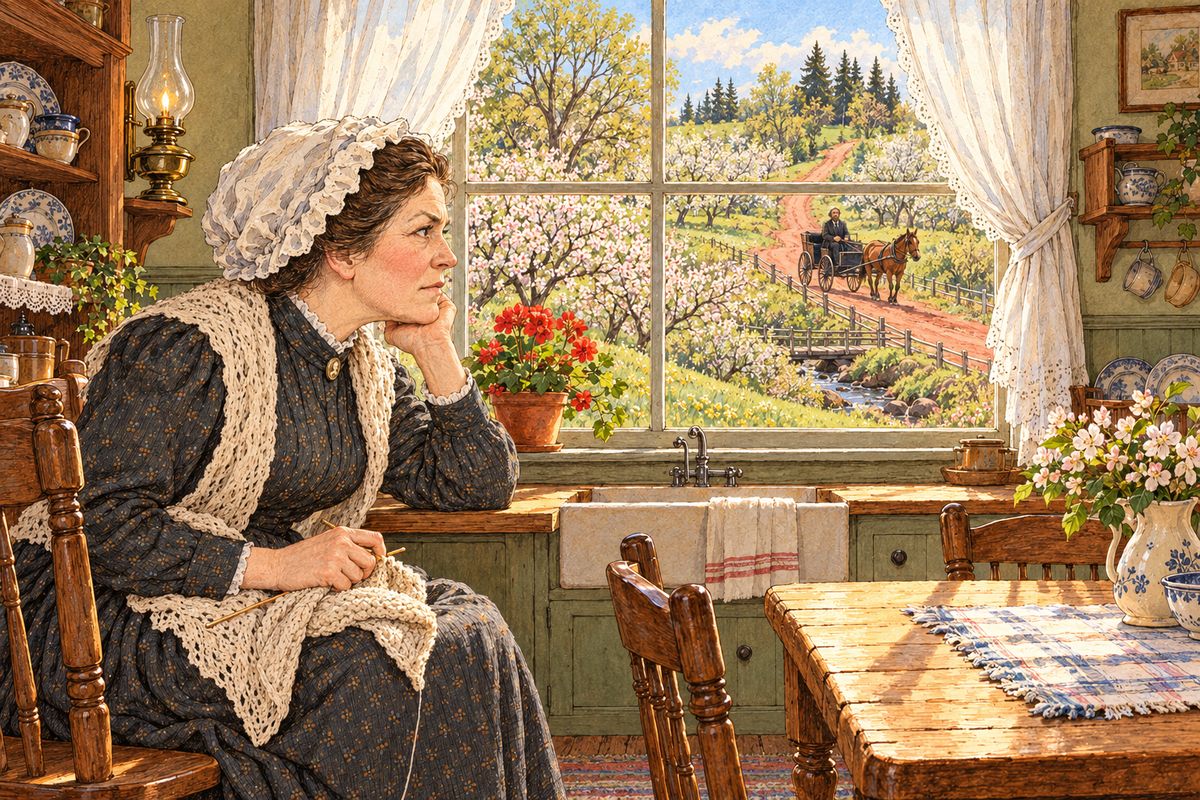 Mrs. Rachel Lynde of Avonlea missed nothing that passed her window. So one June afternoon she was astonished to see shy Matthew Cuthbert driving up the hill in his best suit and white collar, with the buggy and the sorrel mare, when he ought to have been sowing turnips. She resolved to find out why before nightfall.
