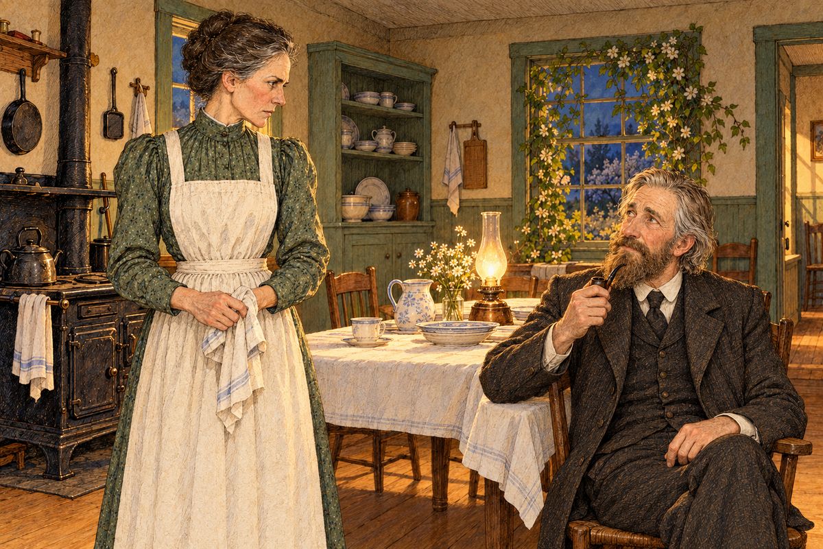 When Anne was in bed, Marilla declared the girl must go straight back to the asylum. What good would she be to them? Matthew, pipe in hand, surprised her. "We might be some good to her," he said. Marilla was sure the child had bewitched him, and refused to keep her.