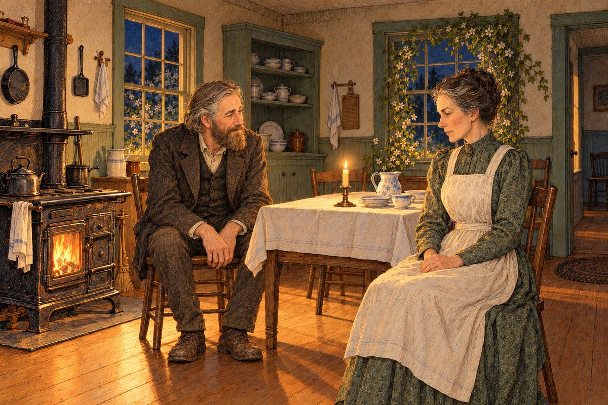 That night Matthew and Marilla, out at a concert for the first time in twenty years, sat by the kitchen fire. Marilla admitted she was proud of Anne, though she wasn't going to tell her so. 'She'll need something more than Avonlea school by and by,' said Matthew. Marilla agreed that they might send her to Queen's after a spell.
