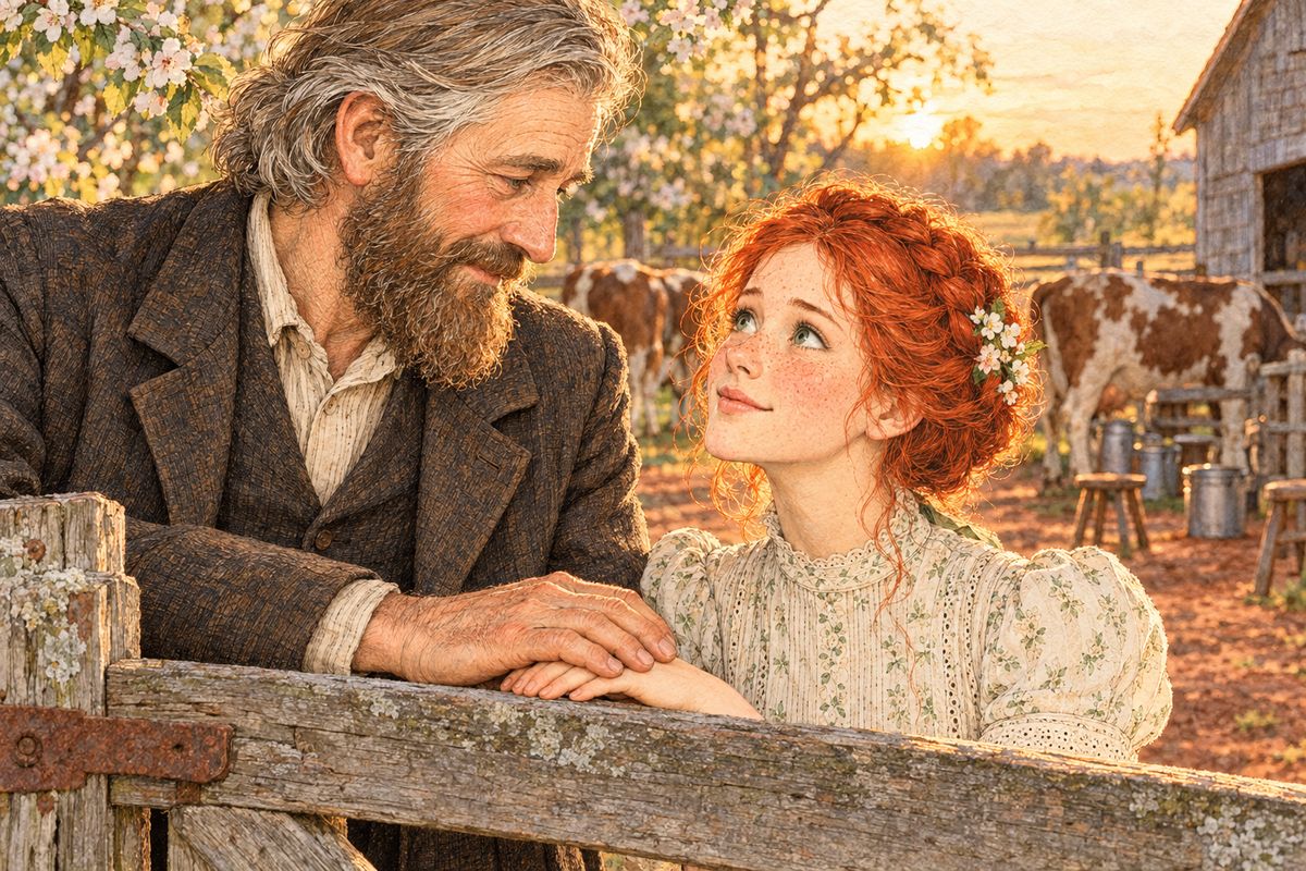 Marilla confided that Matthew's heart had given him bad spells, and that every penny they owned sat in the shaky Abbey Bank. That evening, as they fetched the cows, Anne wished she had been the boy they had sent for. "Well now, I'd rather have you than a dozen boys, Anne," Matthew said, patting her hand. "My girl that I'm proud of."
