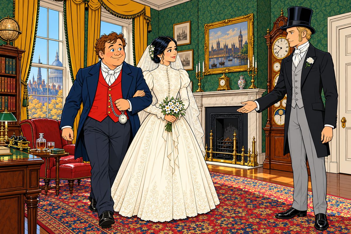 Two days later Fogg married Aouda, and Passepartout, glowing with pride, gave the bride away. When he grumbled that they could have gone round in seventy-eight days, Fogg replied, "Without India we would never have met Aouda." He had travelled by every means imaginable, but what Phileas Fogg truly won was happiness.