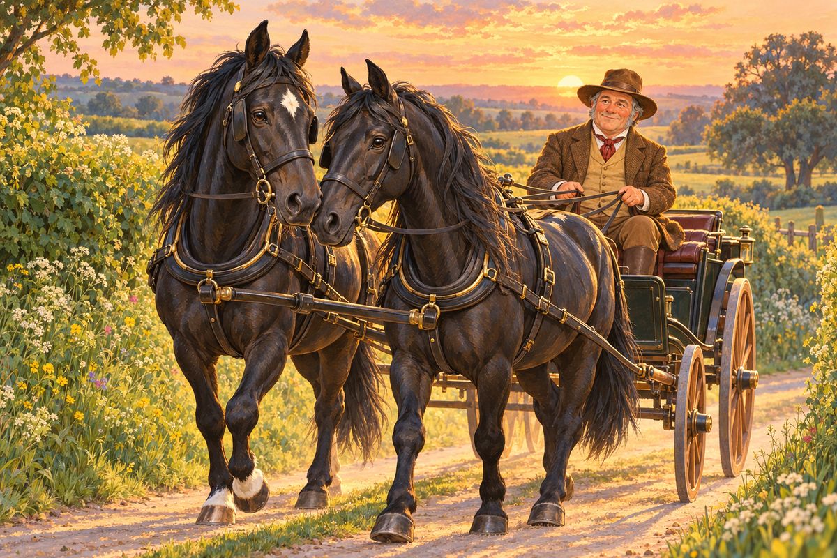 Soon my master often drove me in double harness beside my mother, Duchess, who taught me to go steadily. She told me there were good men, cruel men and careless men, and that a horse never knew who might buy him. "But still I say, do your best wherever it is," she told me, "and keep up your good name."