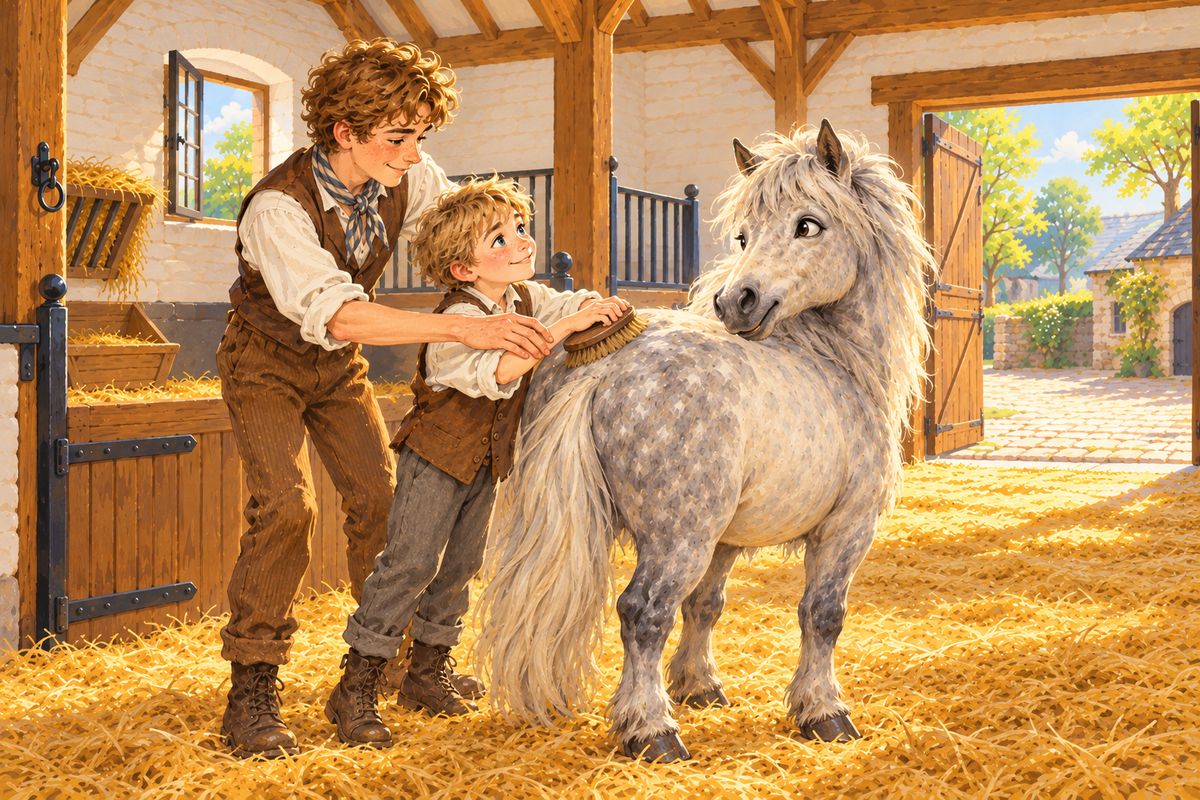 Back home, I met little Joe Green, fourteen and a half, who came to learn the work. I heard that John, who had once been helped by kind masters with his orphaned sister Nelly, gladly took him on. James taught Joe on Merrylegs before leaving for Clifford Hall. "You have been my best friend except my mother," he told John.