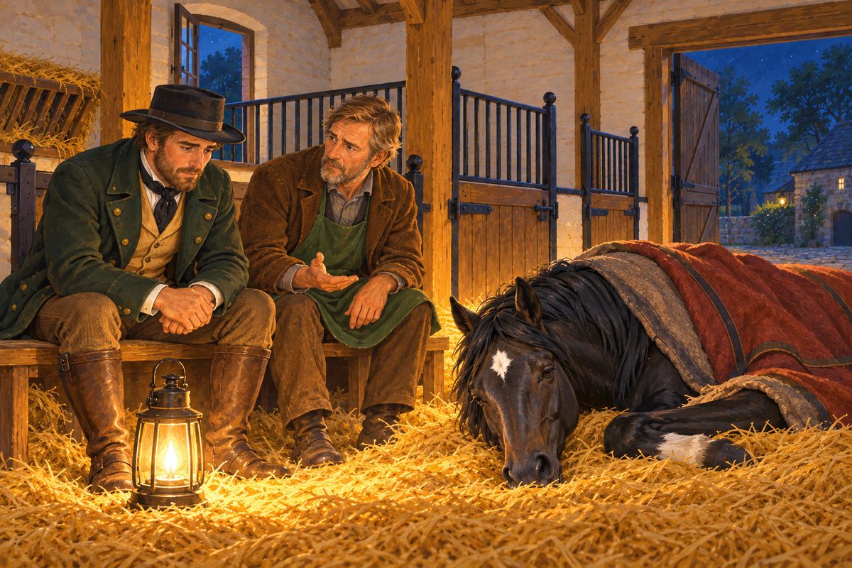 I fell very ill with inflammation of the lungs, and Mr Bond even bled me. John nursed me night and day. One night, by lantern light, I heard Thomas beg him to speak kindly to Joe. "Only ignorance! It is the worst thing in the world, next to wickedness," John said, but he promised a good word for the boy.