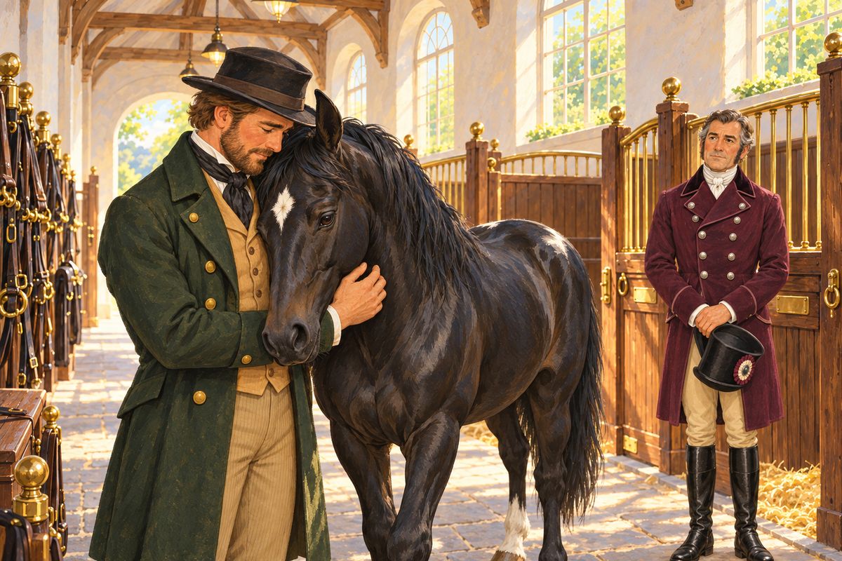 John Manly rode me and Ginger fifteen miles to Earlshall Park. I heard him tell York, the Earl's coachman, that I had a perfect temper, but that the chestnut mare might give 'tit for tat' if ill-used, and that neither of us had worn a check-rein. 'My lady will have style,' York answered. John gave each of us a last sad pat and was gone.