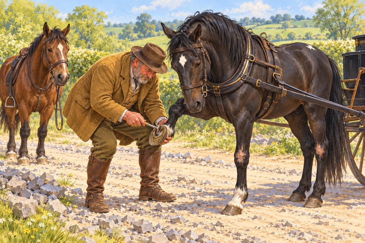 As a job horse, I was hired out to every kind of careless driver, the tight-rein men and the loose-rein men alike. One chattering driver let me pick up a sharp stone, then whipped me for 'shamming' lame, until a farmer on a brown cob stopped and prised it out. "It is a wonder he did not fall down," the farmer said.
