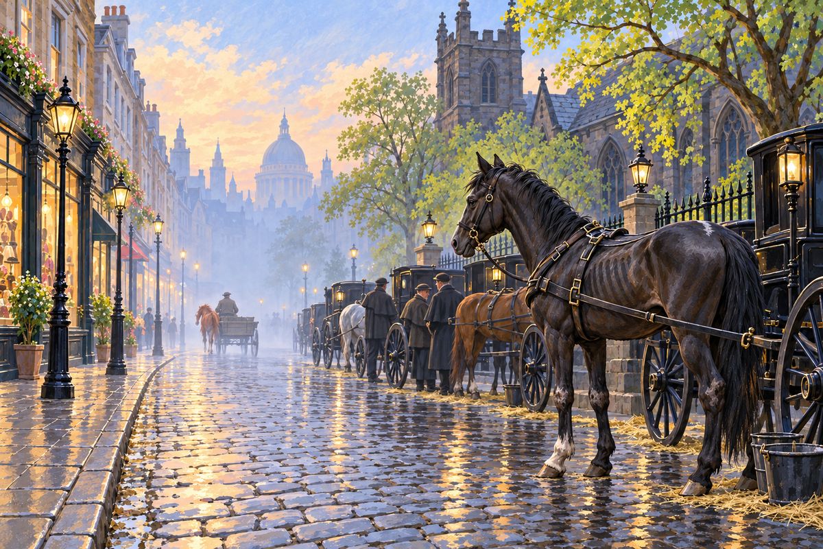 Soon afterwards a cart rolled past our cab stand carrying a dead chestnut horse with a long, thin neck and a white streak down its face. I believed it was Ginger, and I hoped it was, for then her troubles were over.