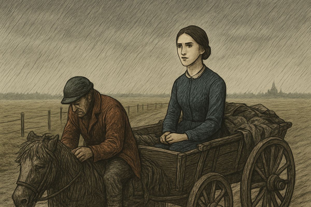 His mother wrote that Dounia had been governess at the Svidrigailovs'. Mr. Svidrigailov pursued her shamefully; his wife, Marfa Petrovna, blamed the girl, sent her home in a peasant cart through pouring rain, and slandered her until proof of her innocence emerged.