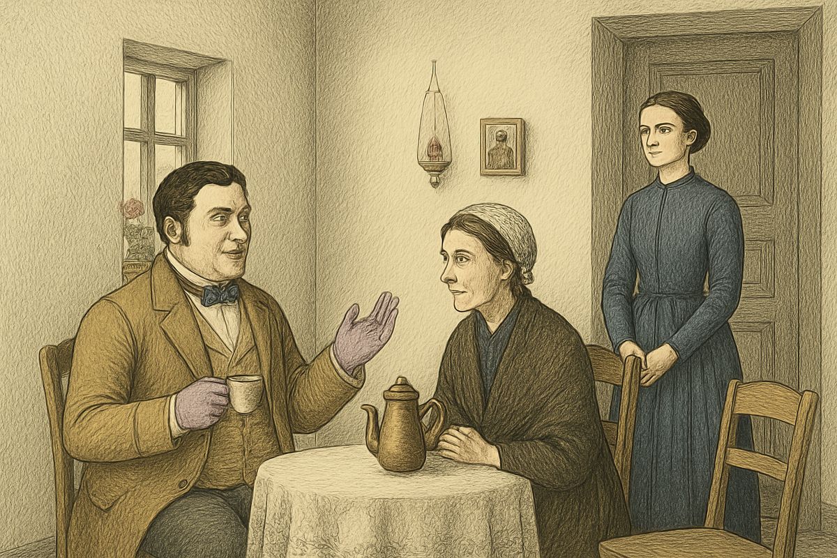 Now all was changed. Pyotr Petrovitch Luzhin, a well-to-do lawyer of forty-five, had proposed at once, remarking that a wife should see her husband as her benefactor. Dounia had prayed all night and accepted. They would soon come to Petersburg.