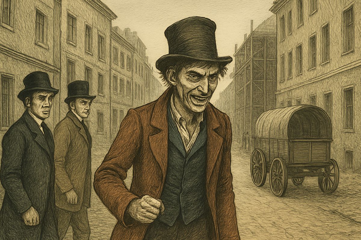He rushed into the streets, muttering. He saw it all: Dounia was selling herself for his sake, as Sonia Marmeladov sold herself for bread. 'I won't have your sacrifice, Dounia!' Yet what could he do, living on their pension?