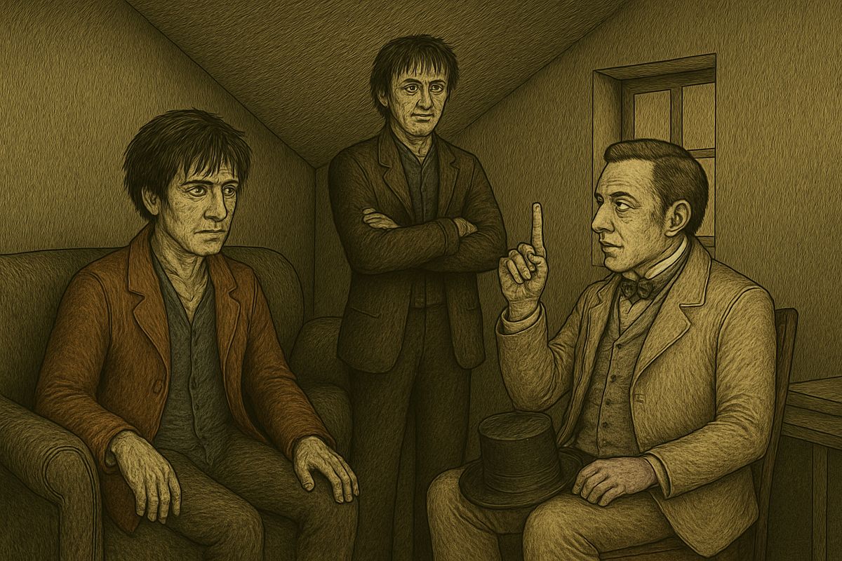 Luzhin lectured them on economic truth: love yourself first, and the common good will follow. Razumihin cut him short. Raskolnikov burst out that by that theory people might be killed, and asked if Luzhin wanted a penniless bride forever in his debt.