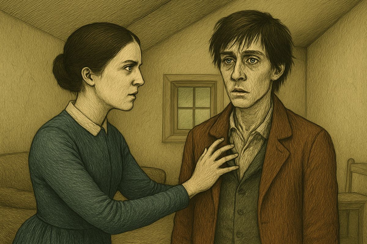 When he insisted she choose between him and Luzhin, Dounia flared up: she was marrying for her own sake and would ruin nobody but herself. "I am not committing a murder!" At that word her brother turned deathly white.