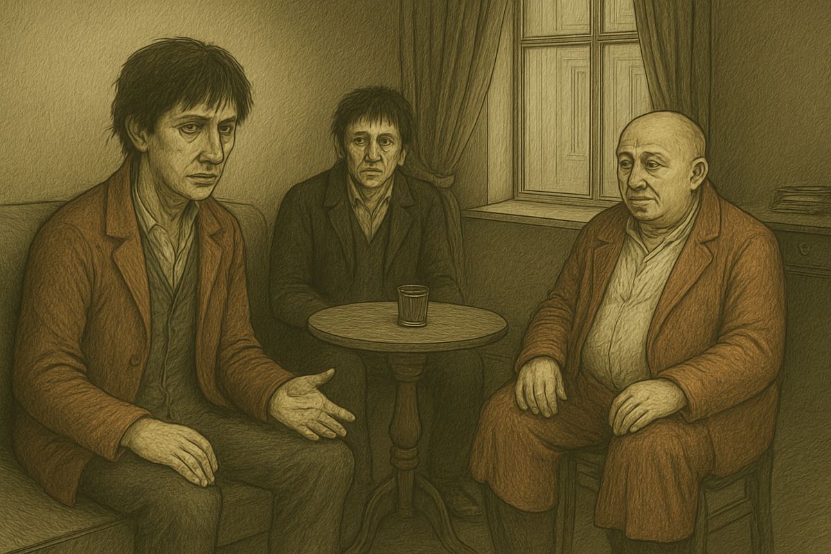 After a quick quarrel over the socialists' view that crime comes only from 'environment', Porfiry brought up Raskolnikov's article 'On Crime'. Raskolnikov calmly explained it: extraordinary men such as Napoleon had an inner right, for the sake of their idea, to step over a corpse or wade through blood.