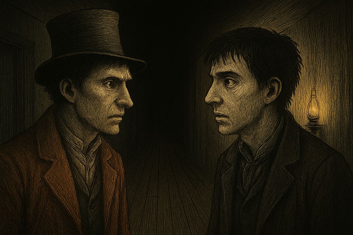 Razumihin ran after him, and Raskolnikov stopped in the passage. 'Leave me, but don't leave them.' They looked at each other in silence until something awful passed between them. Razumihin turned pale. From that evening he was a son and brother to the ladies.