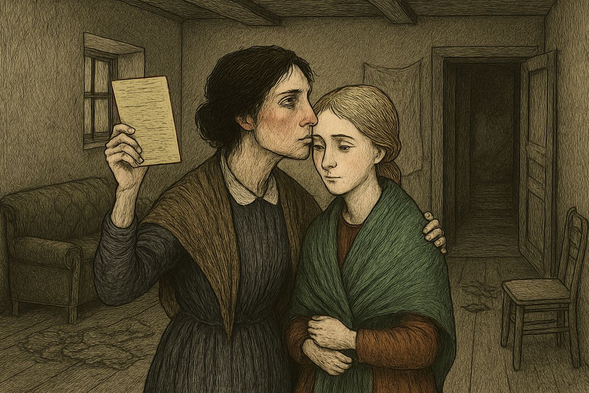 Cheering up, Katerina Ivanovna described the boarding-school for gentlemen's daughters she would open in her native town, with Sonia to help her in everything. Someone at the end of the table guffawed; she kissed Sonia twice and suddenly burst into tears.