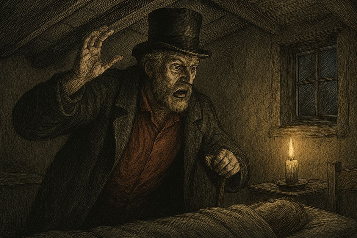 In a second dream he found a lost five-year-old shivering in the corridor and tucked her into his bed. Then her flushed face turned sly and knowing, a harlot's grin on a child's face. He raised his hand in horror, and woke.