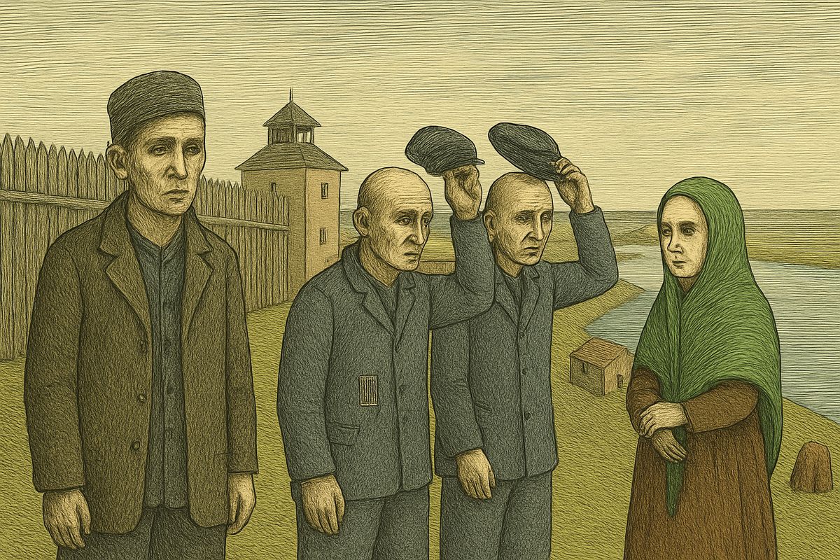 In Siberia the fortress prison stood on a broad, lonely river. Sonia followed him, sewing for her living and writing the convicts' letters; they called her little mother. Him they hated: “You shouldn't hack about with an axe; that's not a gentleman's work.”
