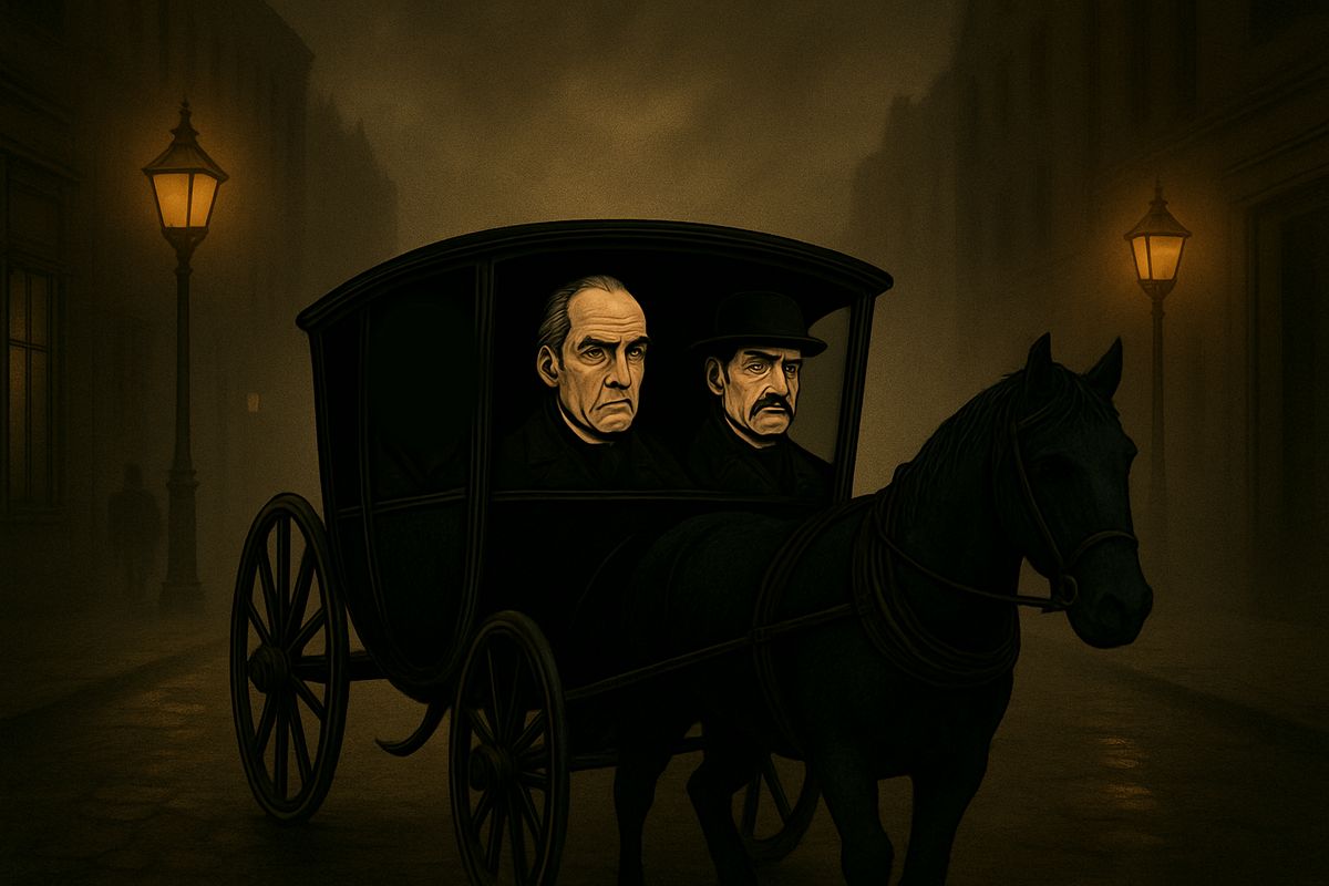 “If you will come with me in my cab,” said Utterson, “I think I can take you to his house.” With Inspector Newcomen of Scotland Yard beside him, he crawled through the season's first fog, chocolate-brown and ever shifting, into the squalid streets of Soho, which seemed a district of some city in a nightmare.