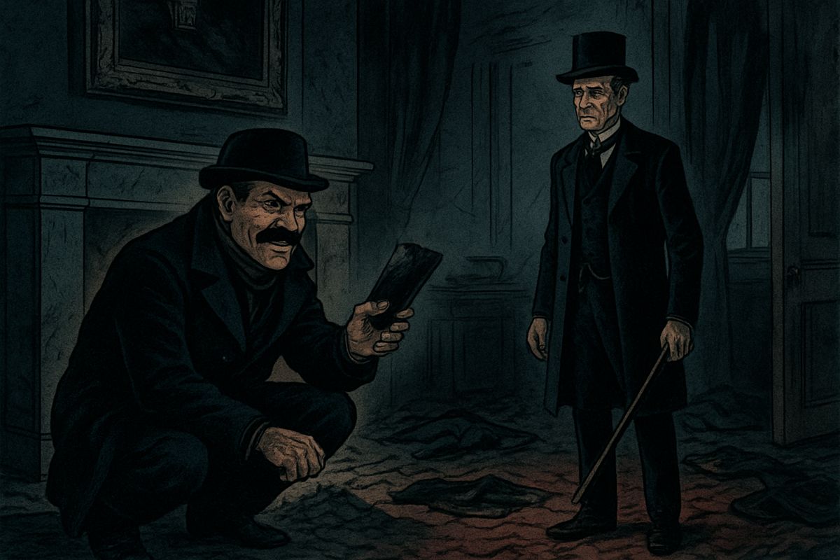 Hyde's rooms were rich and tasteful but hurriedly ransacked, and Hyde was gone. The other half of the stick lay behind the door; from the ashes the inspector drew a burned cheque book. “I have him in my hand,” he declared, yet as all London cried out, no one could even describe the fugitive beyond a haunting sense of deformity.