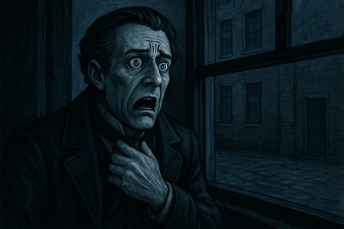 Hardly had Jekyll spoken when the smile was struck from his face, replaced by such abject terror and despair that it froze the blood of the two men below; the window was thrust down at once. Without a word they left the court and the by-street, both pale, horror in their eyes. "God forgive us, God forgive us," said Utterson.