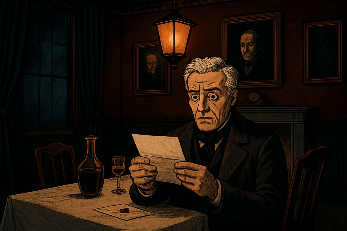 On the ninth of January, Dr Lanyon received a registered letter from Henry Jekyll, his old school friend. "My life, my honour, my reason, are all at your mercy," it begged. Lanyon was to have Jekyll's cabinet forced open, take out one drawer, bring it home, and at midnight give it to a messenger.