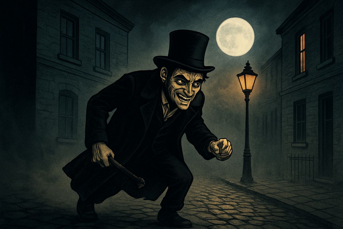 Terrified, Jekyll swore off Hyde and lived strictly for two months. But the longing grew, and he drank again. "My devil had been long caged; he came out roaring." When the gentle Sir Danvers Carew stopped him in a moonlit lane, Hyde struck him down in a transport of glee.