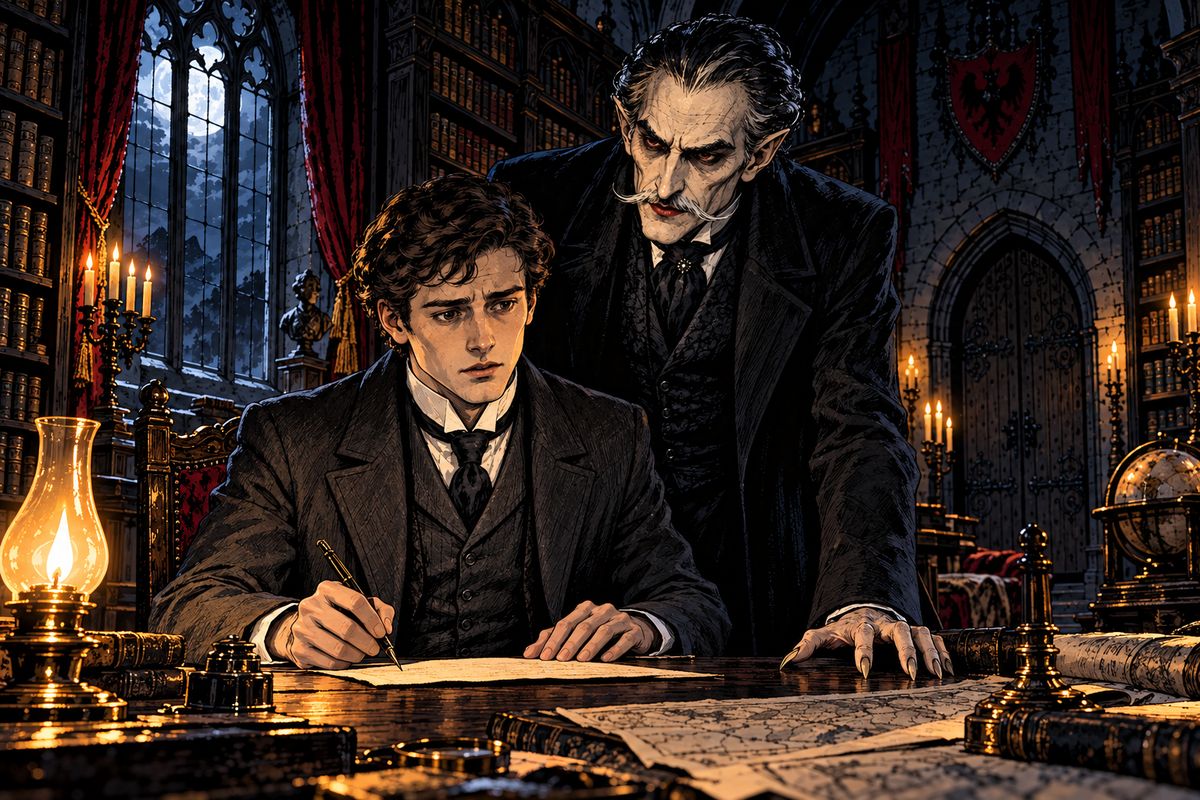 On 19 May the Count suavely asked Jonathan to write three letters home, saying his work was nearly done, that he was leaving, and that he had reached Bistritz, dated June 12, 19 and 29. Those dates were the span of his life.