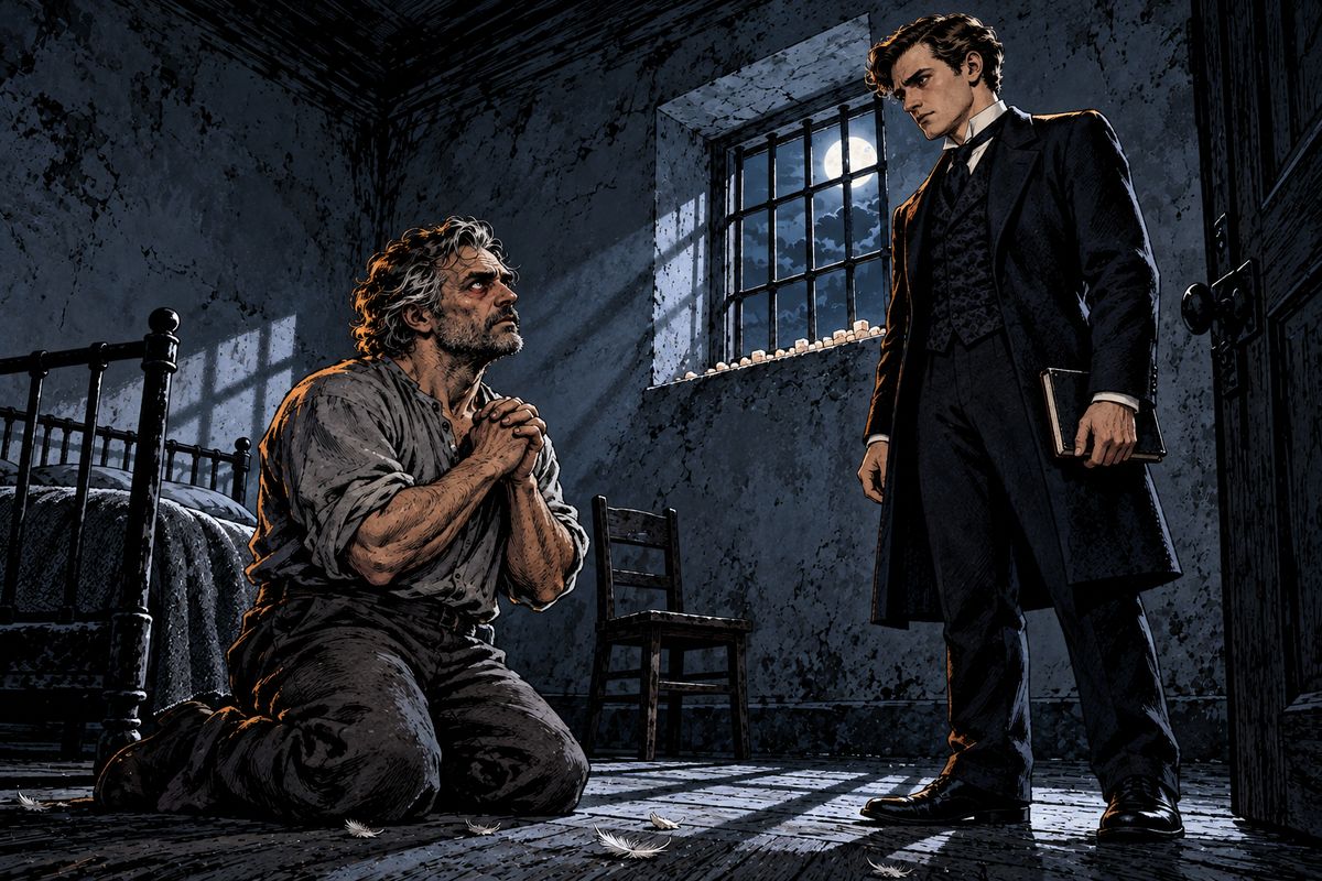 Heart-sore, Seward buried himself in work and studied one patient closely: Renfield, who fed flies to spiders, spiders to sparrows, and then begged for a cat. Refused, he ate his birds raw. Seward named him a 'zoöphagous' maniac, one who craved to swallow as many lives as he could.