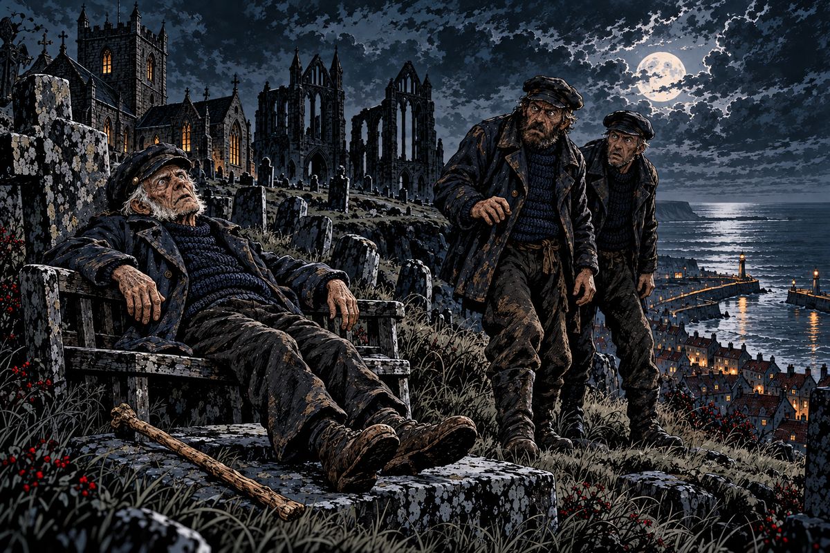 Whitby hailed the dead captain as a hero. On the morning of his funeral, old Mr Swales was found dead on Mina and Lucy's favourite seat, his neck broken and his face frozen in fear and horror.