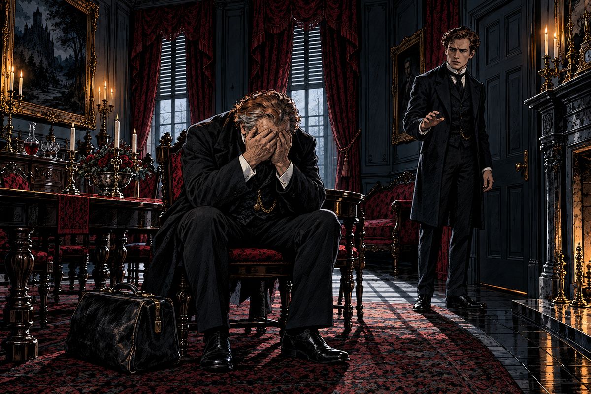 On 13 September Mrs Westenra told the doctors she had cleared the strong-smelling flowers from Lucy's room and opened the window. When she left, Van Helsing broke down and sobbed. Then he rose: devils or no devils, they would fight on.