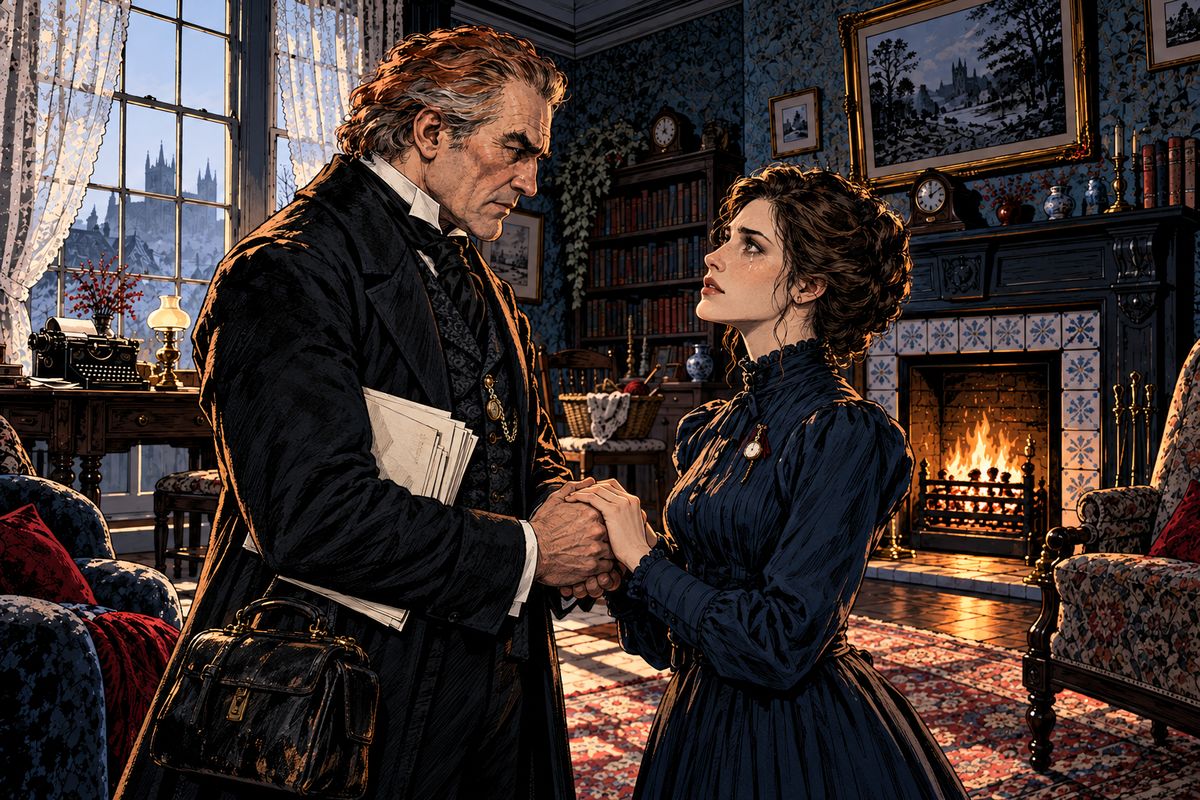 Van Helsing came to Exeter to ask about Lucy, and Mina gave him her diary and Jonathan's journal, both typed out. That evening his letter came: "Strange and terrible as it is, it is true!" Jonathan's doubt vanished; it made a new man of him.
