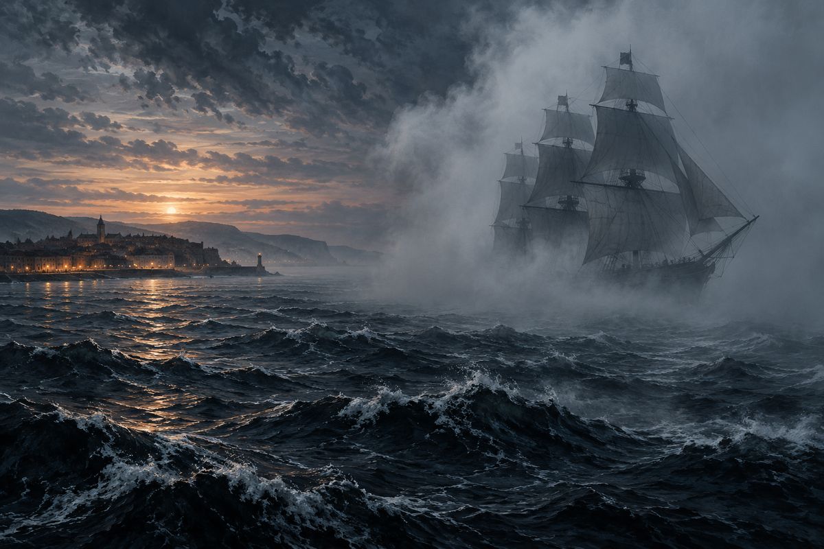 At Varna they waited for a long week while Jonathan sharpened his great Kukri knife and daily telegrams said 'not yet reported'. Hidden in fog, the Czarina Catherine never put in. She slipped past them and up the Danube, and on 28 October word came that she had reached Galatz.