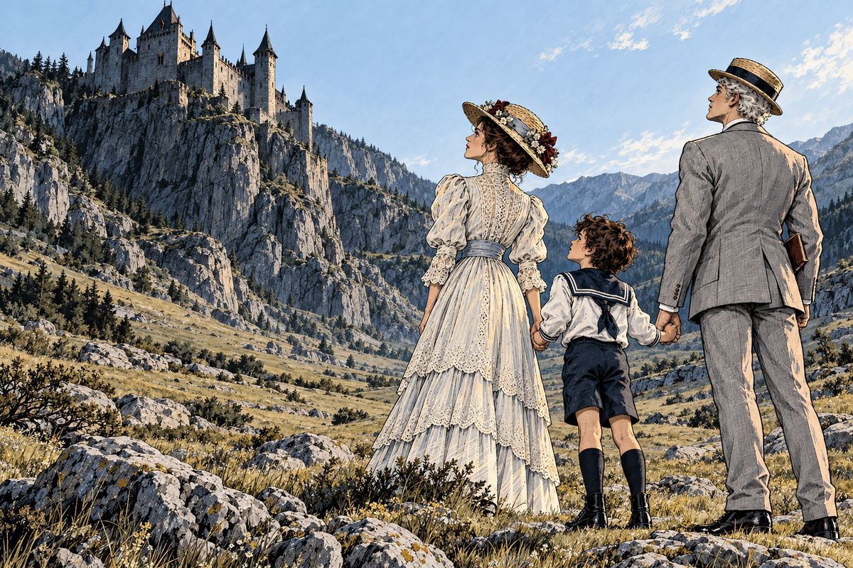 Seven years later Jonathan and Mina took their son to Transylvania. Every trace of what had happened was gone, and the castle stood silent and empty. The boy shared Quincey's birthday, and though his names honoured all their friends, they called him Quincey.