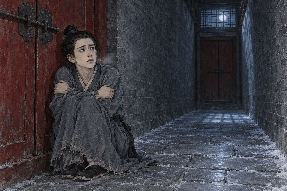 Winter came and Keqing lingered on. When Jia Rui called at the Rong mansion, Xifeng flirted with him and invited him to meet her in the west passageway after dark. He crept in at nightfall, and then both doors were bolted from outside. The walls were too high to climb. All night the December wind tore through the empty passage, and he nearly froze to death.