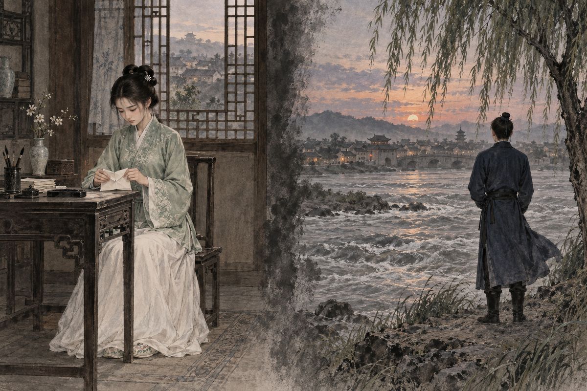 The captain swallowed his anger and took back his betrothal gifts. But when Jin'ge heard the match was broken, she quietly hanged herself with a hemp cord, and her young betrothed, just as loyal, drowned himself in the river. Xifeng kept the three thousand taels, and Lady Wang never heard a word. From then on Xifeng grew bolder.