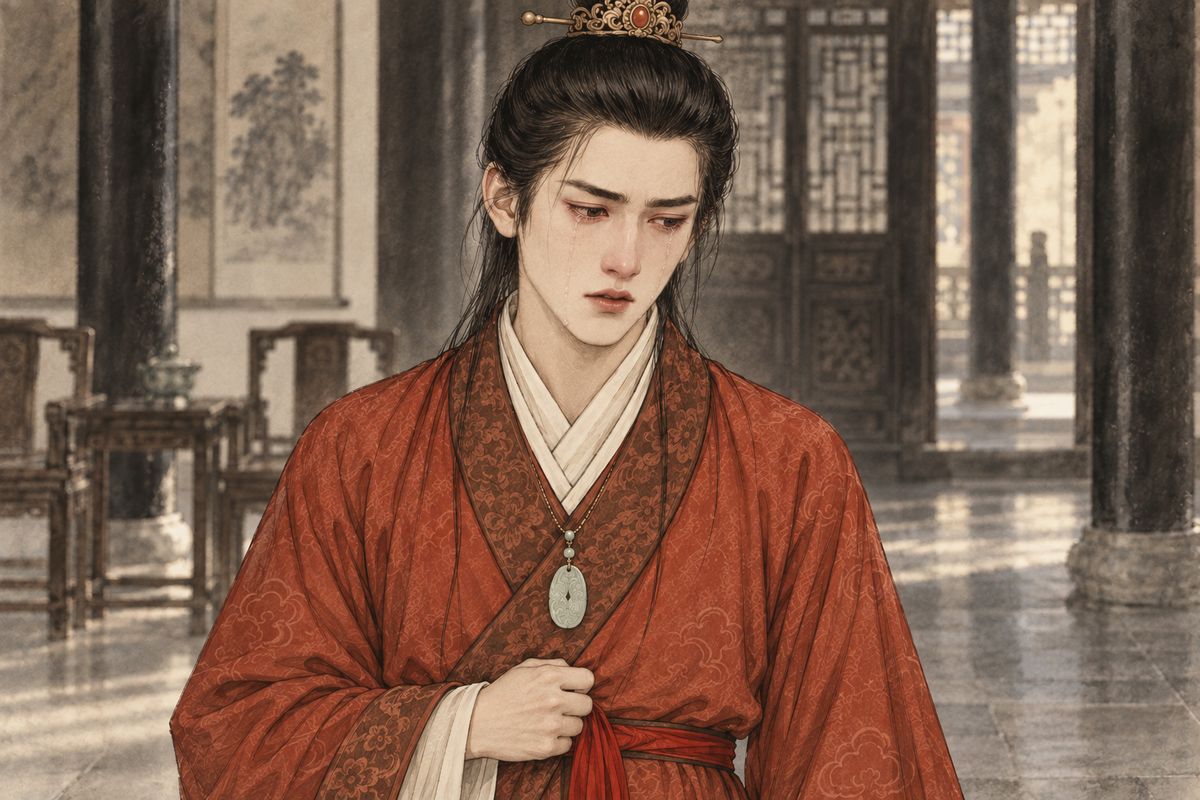 Baoyu felt his soul leave him. If the steward knew about the sash, he knew everything. To get rid of him before worse came out, Baoyu gave Qiguan away: he had bought land and a house at a place called Zitan Fort, twenty li east of the city. The steward bowed, said he would look there, and hurried off.