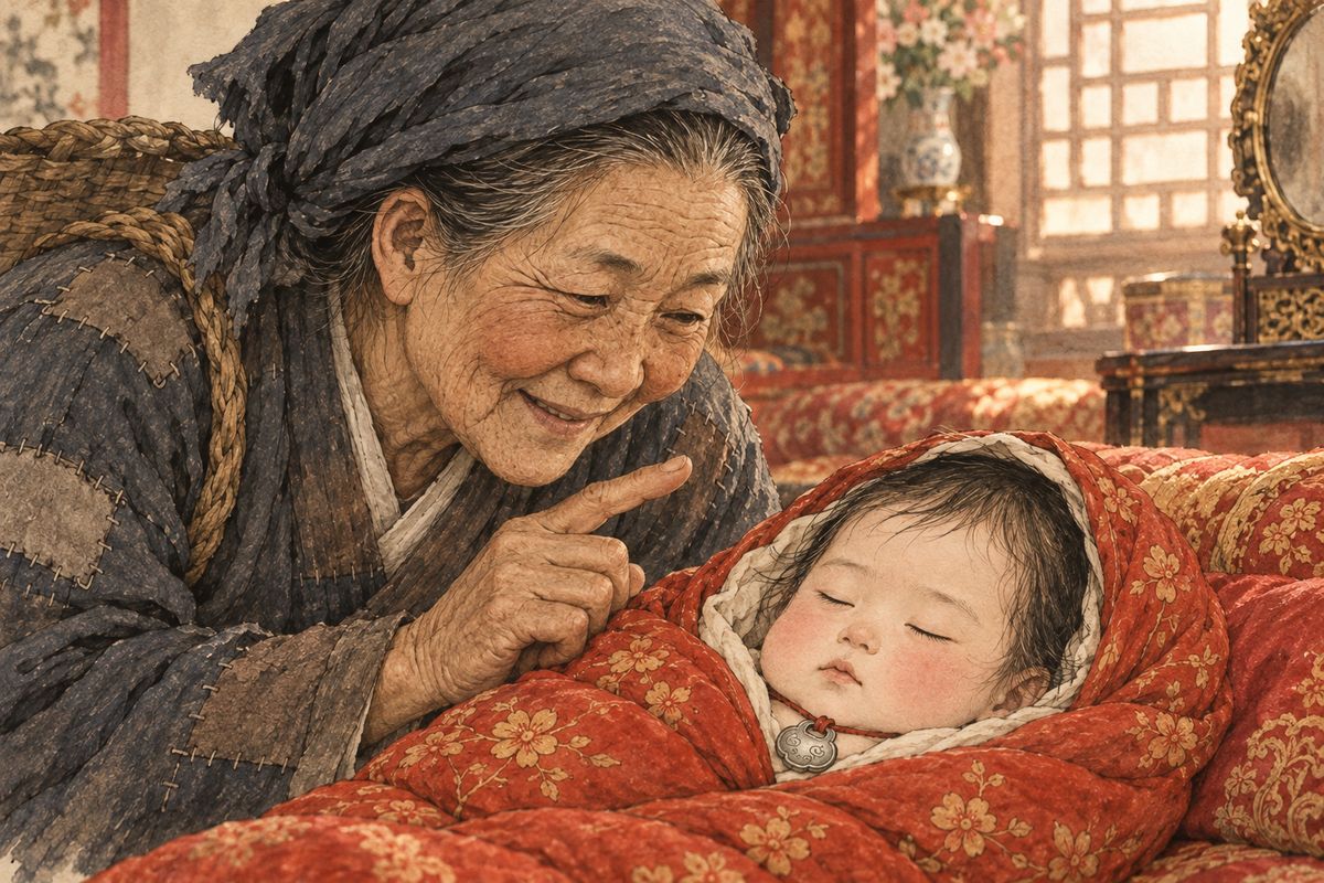 When she heard the girl was born on the seventh day of the seventh month, an unlucky date, Granny Liu beamed: fight poison with poison. "Call her Qiaojie. If trouble ever comes, this 'qiao' will turn bad luck to good." Xifeng was delighted and thanked her, hoping the words would come true.