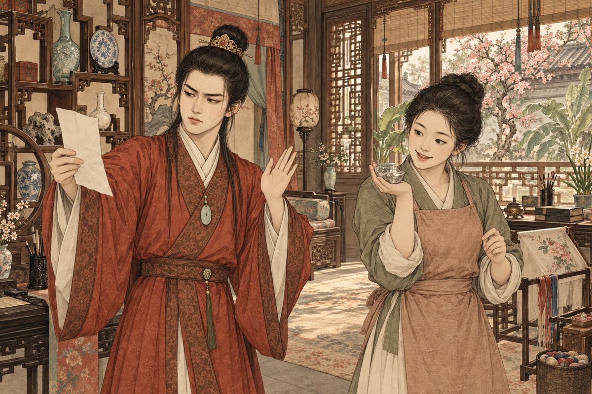 Afraid she would be sent home, Baoyu had a strange doctor brought in secretly by the back gate. His prescription held bitter orange and ephedra. 'He treats girls the way he'd treat us men!' Baoyu said. He paid the man off with a lump of silver Sheyue couldn't weigh, then sent for Doctor Wang, whose milder remedy pleased him.