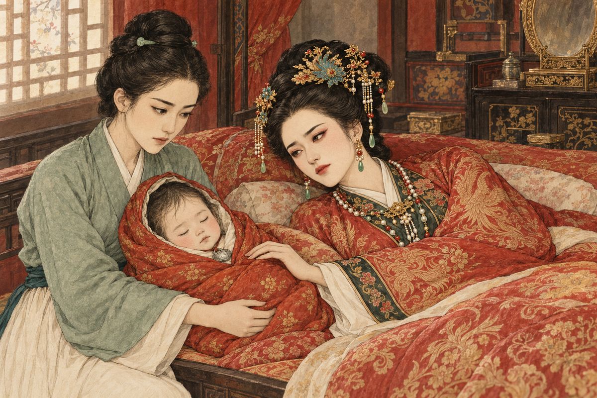 Shamed by her fall and weakened by illness, Xifeng told Ping'er she wished she could die. She asked her trusted maid to raise Qiaojie if that happened, trying to protect her daughter when she could no longer command the household.