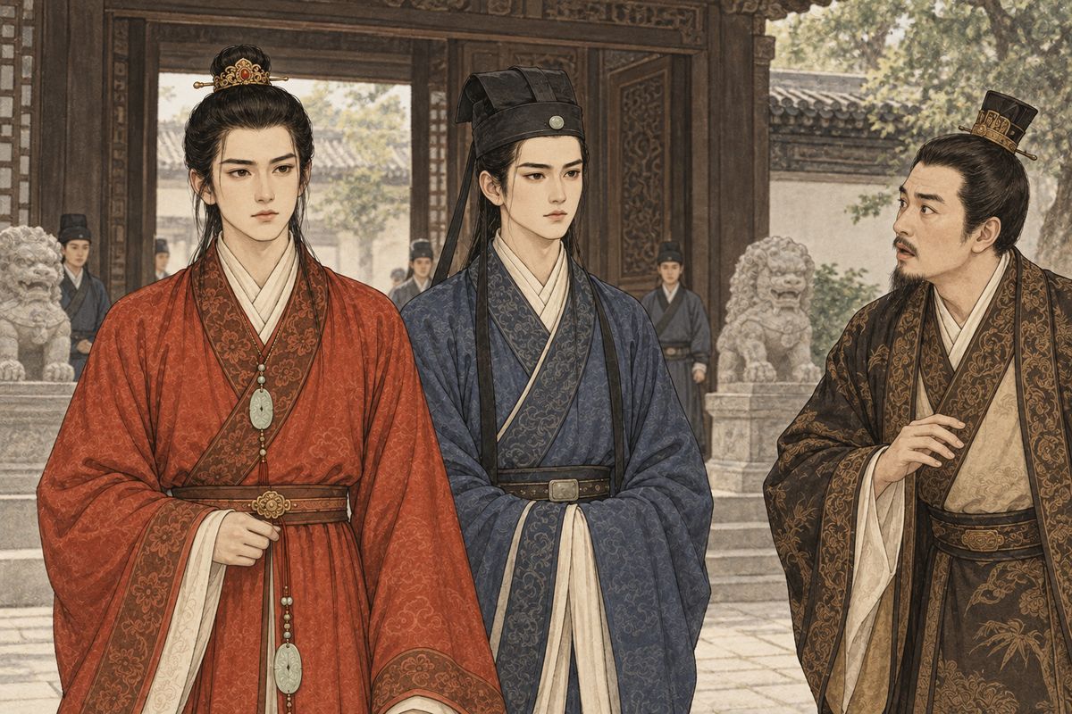 When Zhen Yingjia saw Jia Baoyu, he was astonished by the young man's exact likeness to his own son, Zhen Baoyu. The two had never met, yet their matching faces suggested a connection that neither household could explain.