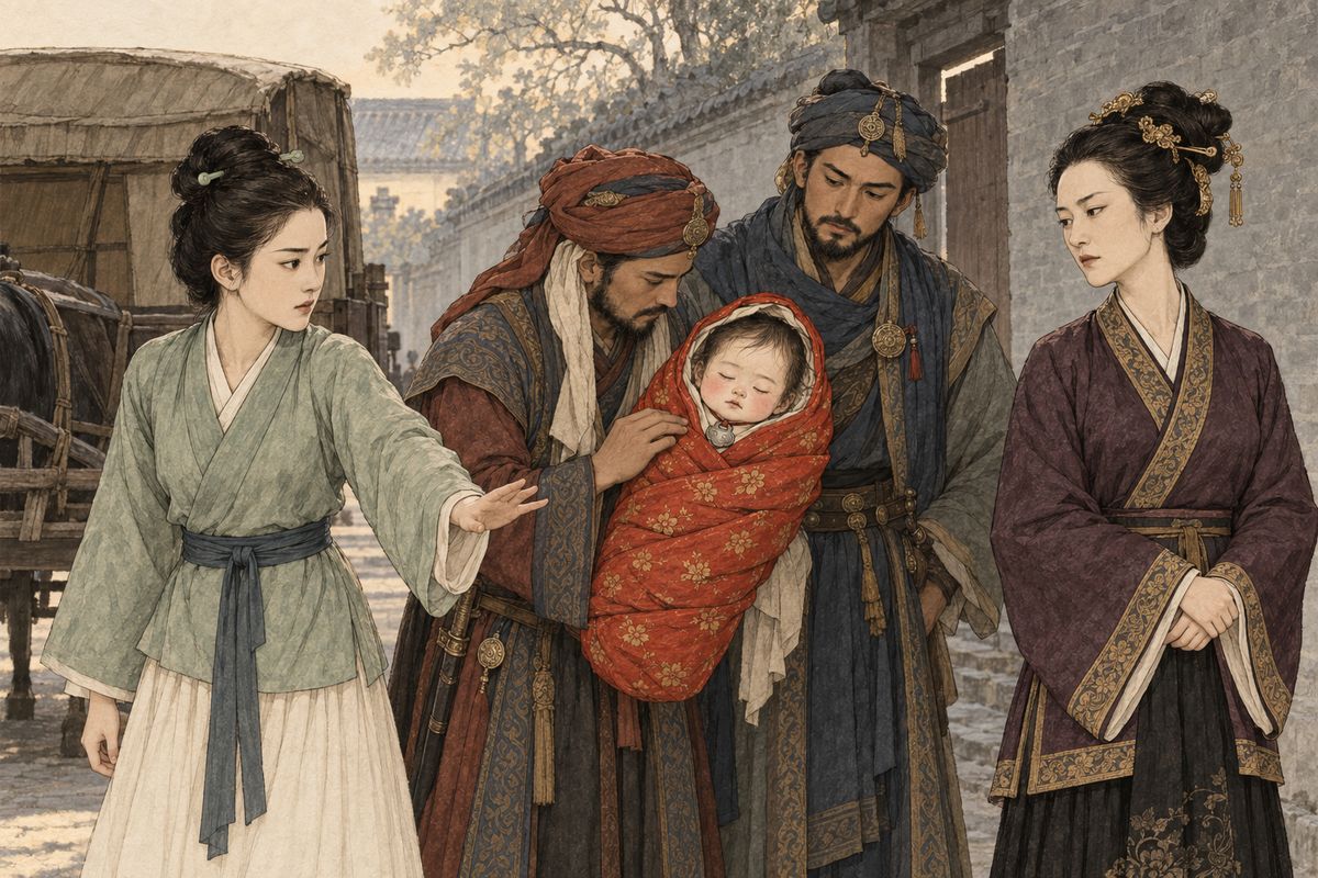 The plan to sell Qiaojie as a concubine took shape when attendants from a foreign prince's household came to inspect her. Lady Xing allowed the arrangement, and Ping'er was horrified to understand what the proposed marriage really meant.