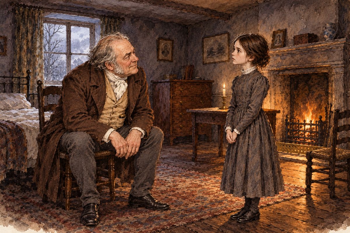When Mr Lloyd returned, Jane told him the truth: “I cry because I am miserable,” and she longed to go to school. He spoke to Mrs Reed, who was glad to be rid of her. Overhearing the servants one night, Jane learned that her parents, a poor clergyman and his disowned wife, had died of typhus within a month of each other.