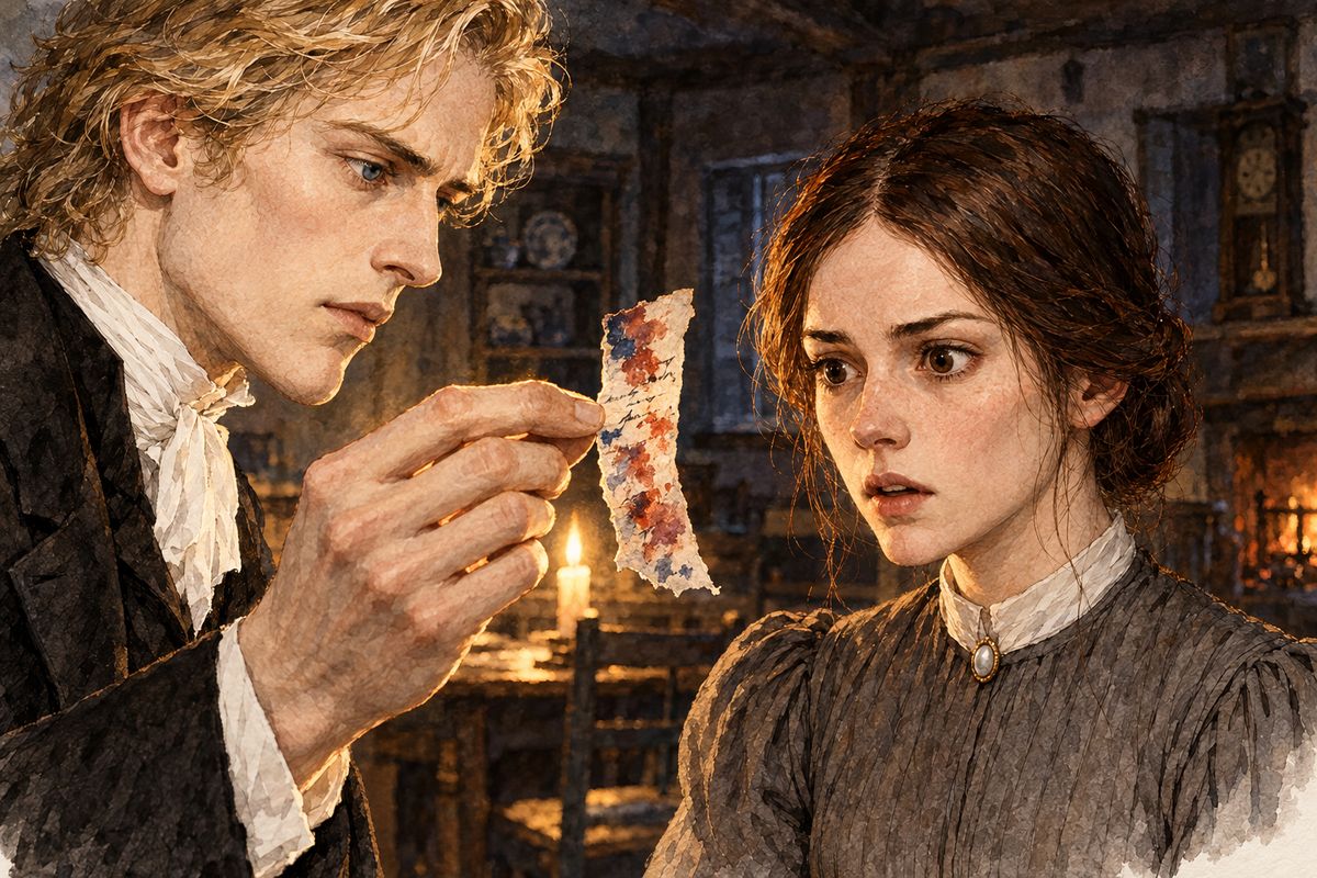 Jane's first question was for Mr Rochester, but St John knew nothing of him. Then he held up the torn strip, stained with her paints: on it, in her own idle handwriting, were the words 'JANE EYRE'. Her uncle John Eyre of Madeira was dead and had left her everything: twenty thousand pounds.