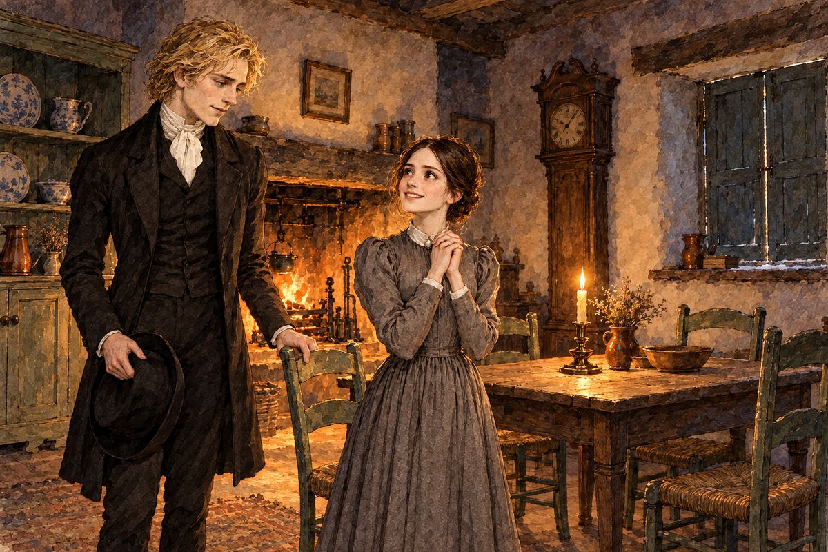 Then the last secret came out. St John's mother had been an Eyre, so he, Diana and Mary were Jane's own cousins. The lonely orphan who had once begged at their door had found a family. She clapped her hands, too glad to sit still. 'Oh, I am glad! I am glad!'