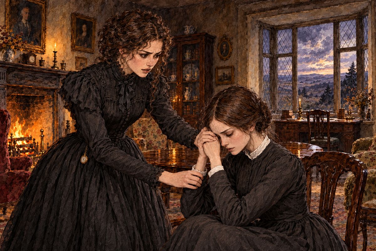 Guessing that she meant to look for Mr Rochester, St John said he would pray she did not become a castaway, and walked off down the glen. Indoors, Diana drew the whole story out of Jane and was appalled that her brother meant to take her to India. 'Madness! You would not live three months there.'