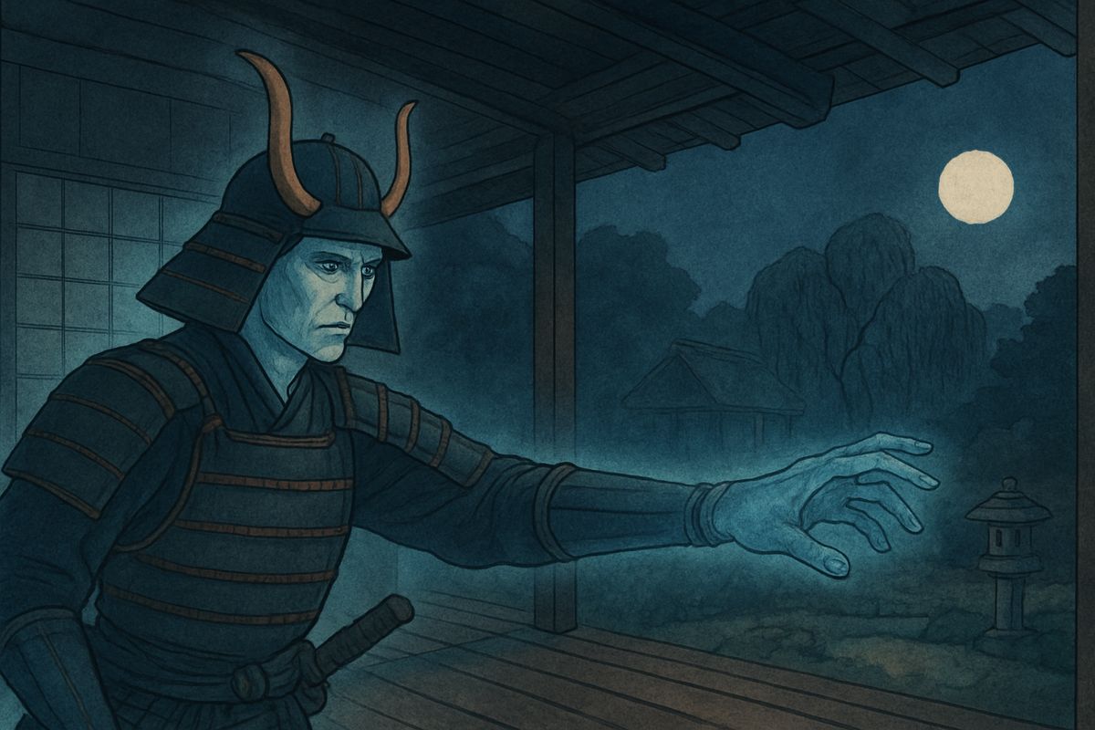 "Here is the biwa," muttered the gruff voice, "but of the biwa-player I see only two ears! Those ears I will take to my lord, in proof that his commands were obeyed."