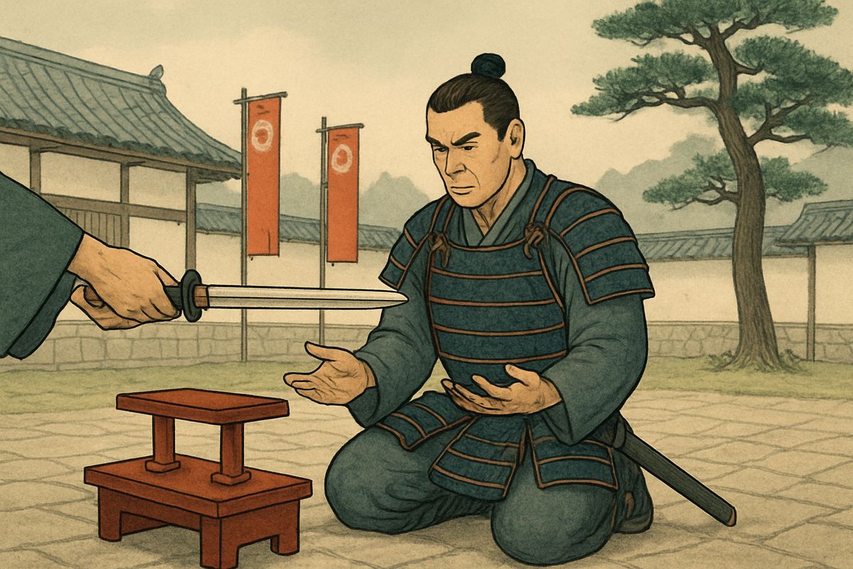 Nearly five hundred years ago, the samurai Isogai served Lord Kikuji of Kyūshū. He was stronger and more skillful with sword, bow and spear than any of his teachers, and he won high honours in the Eikyō war.