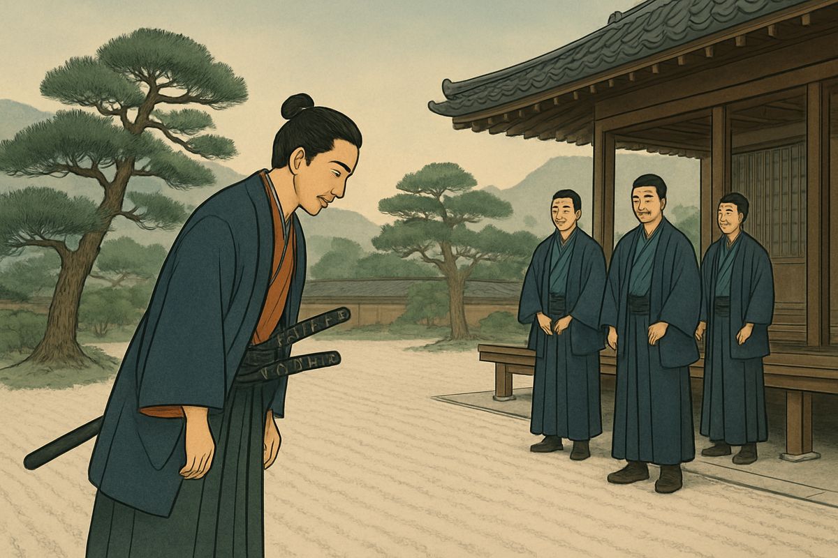 Long ago, in the days of Bummei, a young samurai named Tomotada served the Lord of Noto. Handsome, clever and kind, he was a good scholar and a brave soldier, and he was liked by all his comrades.